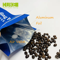 Sachet de recyclage de marque personnalisée, pochette en feuille d'aluminium à fermeture éclair mate à fond plat pour sacs d'emballage de café en étain avec valve