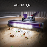 Aspirateur sans fil léger rechargeable avec technologie Purple Cyclone, filtre HEPA et lumière LED pour sols et voitures