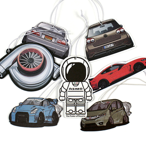 Désodorisant de voiture suspendu, parfum d'ambiance voiture de course en stock, bonne odeur, désodorisant en papier personnalisé - Product Image 5