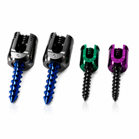 Système de fixation vertébrale vétérinaire en titane OEM, vis pédiculaire flexible dynamique, connecteur polyaxial, pour chien et chat, usiné CNC