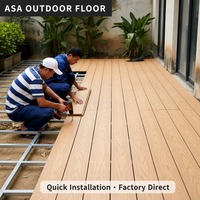 Planche de terrasse en WPC co-extrudé ASA résistant aux UV, norme européenne, système de clic, écologique, imperméable, pour terrasse extérieure