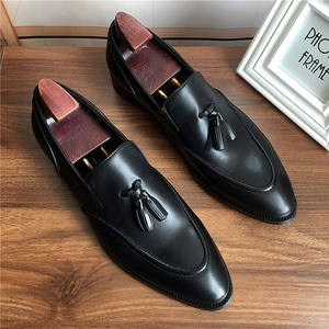 Zapatos de cuero con punta en pico, estilo moderno, para hombre, mocasines sin cordones, de cuero vacuno genuino de primera calidad, formales, estilo Oxford británico. - Product Image 2