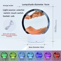 Veilleuse créative 3D à sable mouvant, style nordique moderne, avec contrôle tactile, petite horloge dynamique, ornement, cadeau d'anniversaire, pour la maison