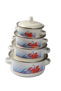4 casseroles <span class=keywords><strong>en</strong></span> émail, batterie de cuisine, casseroles 670 DB & EDB - Product Image 5