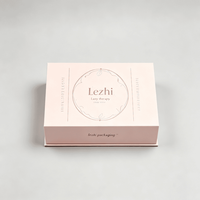 Boîte cadeau magnétique de luxe personnalisée en usine pour masque oculaire en soie de mûrier, emballage haut de gamme avec impression en relief