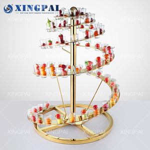 XINGPAI fabrika toptan büfe lüks altın paslanmaz çelik büfe gıda ekran spiral kokteyl düğün parti için <span class=keywords><strong>stand</strong></span>ı - Product Image 2
