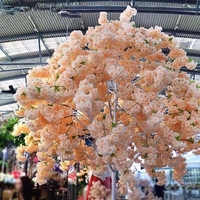 Usine de fleurs artificielles décoration de scène de mariage en gros fausses fleurs fleurs fleurs de cerisier en soie de haute qualité
