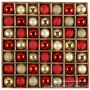 Lot de 49 boules de Noël personnalisées de 3 cm, décorations en plastique peintes pour arbres de Noël - Product Image 6