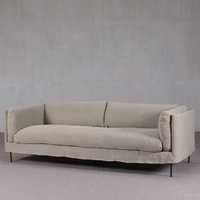 Canapé convertible Chesterfield Wabi-Sabi à trois places avec coussins en tissu pour salon, chambre, hôtel et appartement