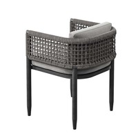 Chaise de salle à manger d'extérieur moderne, ensemble de table, meubles de jardin en rotin et corde pour patio, entrepôt, hôtel, cuisine, alliage d'aluminium