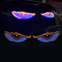 Vente chaude décoration de voiture dynamique mauvais œil autocollant de voiture affichage à LED pare-brise avant et arrière phares de voiture clignotent
