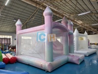 Gonflables de haute qualité Maison de rebond colorée Gonflables Videur Combo Glissière Gonflable Utilisé Châteaux Gonflables pour Enfants