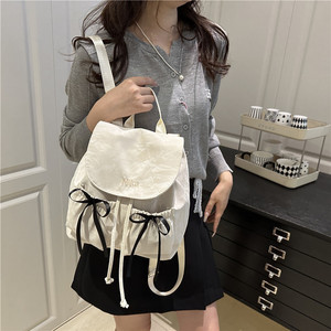 New Fashion Women Lady Classic Travel Durable Lightweight Portable PU Waterproof <b>Backpack</b> Chains Y2K <b>Small</b> Size Adjustable Strap - Product Image 4