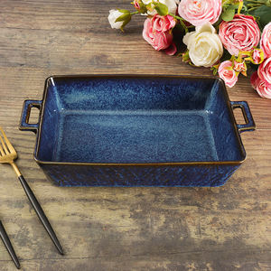 일본식 직사각형 캐서롤 요리 라자냐 팬 bakeware 세라믹 베이킹 접시 및 팬 - Product Image 1