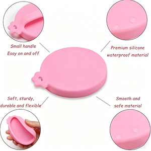 3-in-1 Silicone Pet Can Lid Reusable <b>Food</b> <b>Storage</b> Sealing Cover for <b>Cat</b> Dog <b>Food</b> Cans - Product Image 2