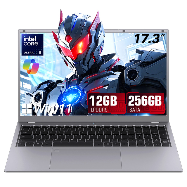 Wholesale 17.3 Inch Laptop Computer Intel Core Ultra 5 115U Windows 11 Large Display Portable Workstation PC Notebook Computador