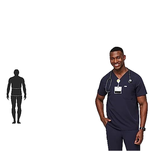 42019 divise da Scrub per cure ospedaliere già pronte Set moderne divise da uomo elastiche a 4 vie elastiche uniformi morbide e lisce - Product Image 6