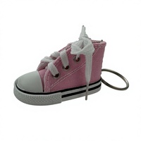 Porte-clés créatif en forme de mini baskets montantes en toile 3D, style tennis, avec motif fruit, cadeau