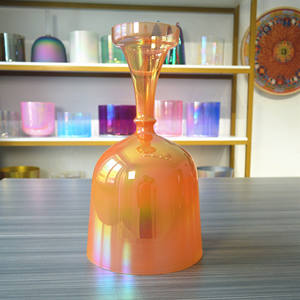 HF Alchemy Citrine Frosting Crystal Singing Holy Grial <span class=keywords><strong>Bowl</strong></span> para la curación del sonido Luz cósmica Cuarzo Cristal Cáliz Meditación - Product Image 2