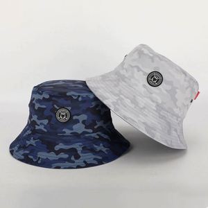 Wholesale Custom Designer Logo Plain Fisherman Bulk Luxury Sun Shade Camo Reversible Bucket Cap <b>Hat</b> - Product Image 2