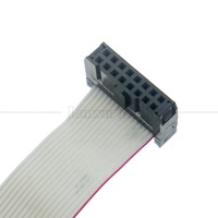 Cable Plano IDC Hembra a Hembra de 16 Pines y Paso de 1.27mm - Gris, Longitud Personalizable para Aplicaciones Electrónicas GPIO de Raspberry Pi