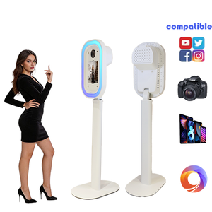 Photomaton haut de gamme avec éclairage LED RGB changeant de <span class=keywords><strong>couleur</strong></span>, pour iPad et appareil <span class=keywords><strong>photo</strong></span> reflex numérique, impression instantanée, avec valise de transport pour événements - Product Image 1