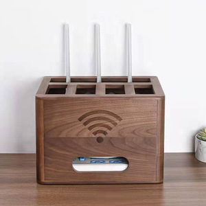 Caja de Almacenamiento de Cables para Router de Madera, Tipo Rectangular, Organizador de Escritorio para Módem WiFi, Gestión de Cables - Product Image 3