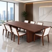 Ensemble de table et chaises de réunion de bureau en bois, moderne et minimaliste, haut de gamme, pour salle de conseil et réunions d'affaires