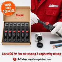 Jnicon Mj20 Rechtwinkliger IP67 Wasserdichter Rundsteckverbinder 2-8-polig 5-20A Stecker-Buchse Platzsparend für Industrieanlagen