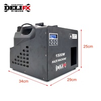 DELIFX 220V 50Hz 1500W Machine à brume à base d'eau bon marché 3 broches DMX entrée et sortie machine à fumée liquide avec fusible hazer pour intérieur