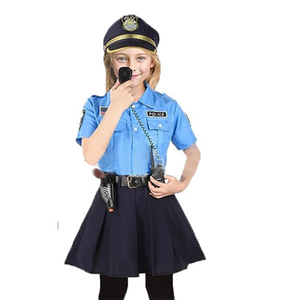 Uniforme de Policía de Dibujos Animados para Niñas, Ropa de Actuación y Danza para Niños, Azul, Poliéster - Product Image 6