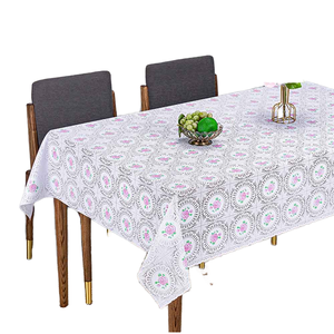 <span class=keywords><strong>Tovaglia</strong></span> Moderna BOEN in PVC con Stampa Floreale in Pizzo, Personalizzabile, Impermeabile e Antiolio per Casa, Feste e Ristoranti - Product Image 1