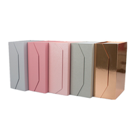 Grands coffrets cadeaux magnétiques pliables avec couvercle et ruban, 10 pièces, prix de gros, rouge et bleu, fermeture magnétique, vente en gros