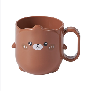 Taza de leche y café para niños de 300-400 ml con asa, taza de agua de plástico resistente al calor, taza de dibujos animados para enjuague bucal y cepillo de dientes - Product Image 1
