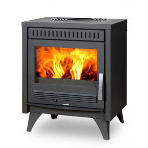 Poêle en fonte intérieur feu véritable Cheminée sur pied Poêle à <span class=keywords><strong>bois</strong></span> - Product Image 5