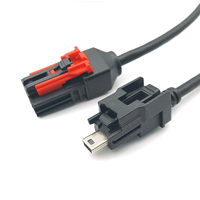 Cable de Transmisión de Datos para Automóvil, Conector Macho HSAL-2 de 12 Pines Recto a Mini USB Macho de 5 Pines para Buick GMC