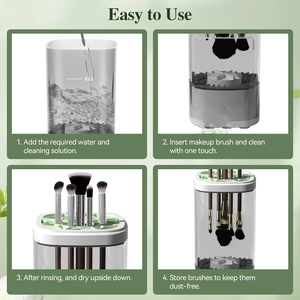 Lavadora eléctrica de brochas de maquillaje, limpiador de brochas de maquillaje automático portátil para brochas de maquillaje de belleza de todos los tamaños - Product Image 5