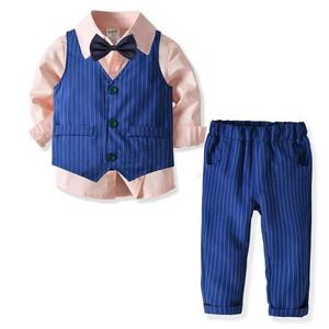 Conjunto de ropa de moda WSG47 <span class=keywords><strong>para</strong></span> niño, camisa, <span class=keywords><strong>chaleco</strong></span> y pantalón <span class=keywords><strong>para</strong></span> niño, traje de 3 piezas <span class=keywords><strong>para</strong></span> boda - Product Image 3