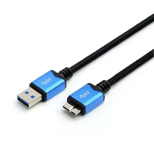 USB 3.0 طابعة ماسحة كابل بيانات الحبل PVC USB نوع A ذكر إلى B ذكر المحمول قرص صلب كابل بيانات