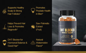 DHT vitaminleri gummies bağışıklık desteği biyotin 10000MCG sakızlı DHT Palmetto gummies gördüm - Product Image 4