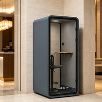 UNIBOOTH Cabine Acoustique Moderne et Élégante ISO 23351 33dB Réduction du Bruit Ignifuge Installation en 30-45 Min pour Bureau Ouvert, Bibliothèque, Centre Commercial OEM ODM