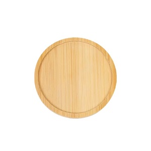 Sous-verre simple en bois de bambou, rond, couleur naturelle, en bois massif, tapis pour tasse à thé, dessous de plat isolant thermiquement pour la maison et le bureau - Product Image 1