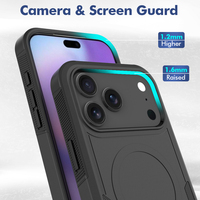 Coque antichoc robuste magnétique pour iPhone 18 17 Pro Max, étui hybride TPU PC, protection personnalisée, vente en gros