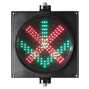 Croix Rouge Vert Flèche Lane Control Sign 300mm LED Toll Station Traffic Light avec fonction Stop and Go