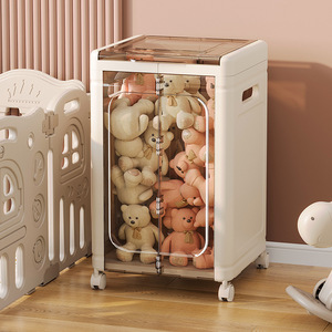 Trẻ em của đồ chơi lưu trữ tủ có thể gập lại nhựa PP công suất lớn Bền hộ gia đình lưu trữ hộp - Product Image 4