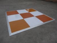Abgerundete tragbare Tanzfläche Weiße Tanzfläche Acryl-Tanzfläche für Hochzeit und Party