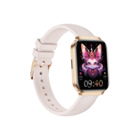 Montre connectée unisexe en métal, design tendance, écran IPS carré de 1,75 pouce, ultra-fine (7,3 mm), moniteur de santé, IP68, bracelet en caoutchouc, fonction d'appel.