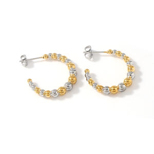 ต่างหูห่วงสแตนเลสแบบห่วงเครื่องประดับแฟชั่นสำหรับผู้หญิงต่างหูเข็มสามสีแบบห่วงไม่ก่อให้เกิดอาการแพ้ - Product Image 4