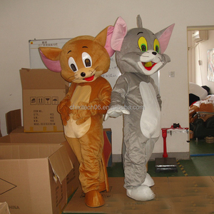 Costume de poupée de dessin animé <span class=keywords><strong>Jerry</strong></span> Mouse, accessoires de tête, pour spectacle d'animation, costume de poupée <span class=keywords><strong>Tom</strong></span> Cat <span class=keywords><strong>et</strong></span> Souris - Product Image 1