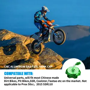 Bouchon de réservoir d'essence en aluminium CNC avec soupape de reniflard pour 50cc 70cc 90cc 110cc 125cc 140cc 150cc Pit Dirt Motor Bike Dirt Bike ATV - Product Image 6